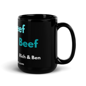 Reef Beef Black Glossy Mug